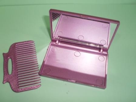 Set espejo y peine en rosa
